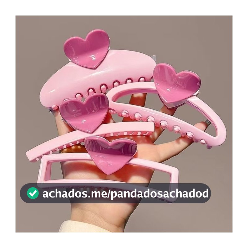 KIT 4 MODELOS Presilha de Cabelo  /Piranha de cabelo 11 CM – Estilo e Delicadeza