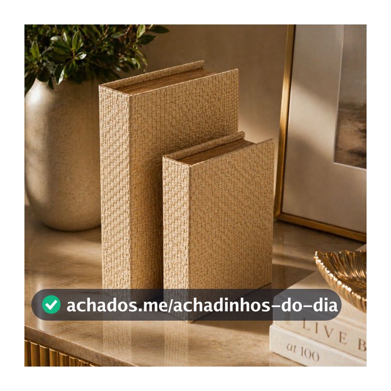 Caixa Livro Falso Decorativa Organizadora Para Joias e Documentos