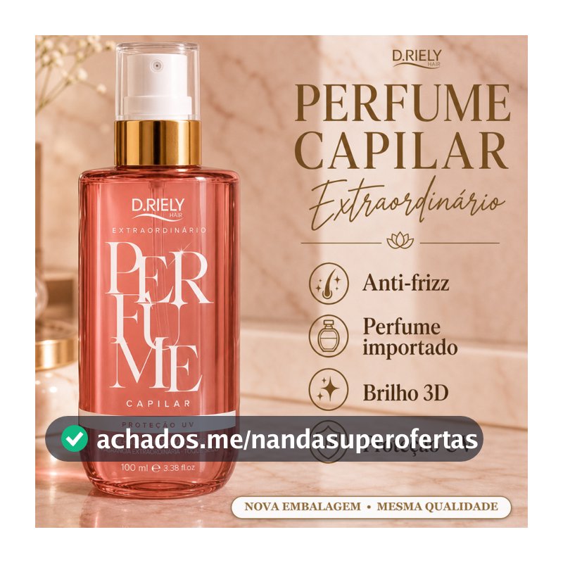 Perfume Capilar Feminino Cabelo Perfumado Anti Frizz Proteção UV Brilho Intenso Body Splash Premium Fragrância Luxo