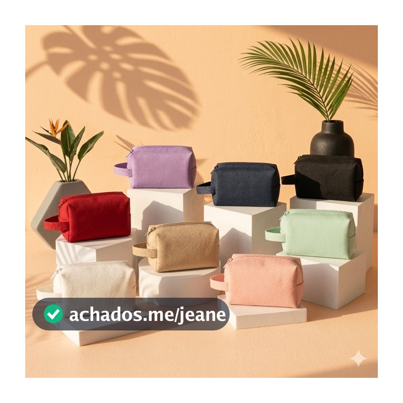 10 Necessaires Espaçosas e Multiuso Com Alça Cores e Quantidades Variadas Brindes e Uso Pessoal