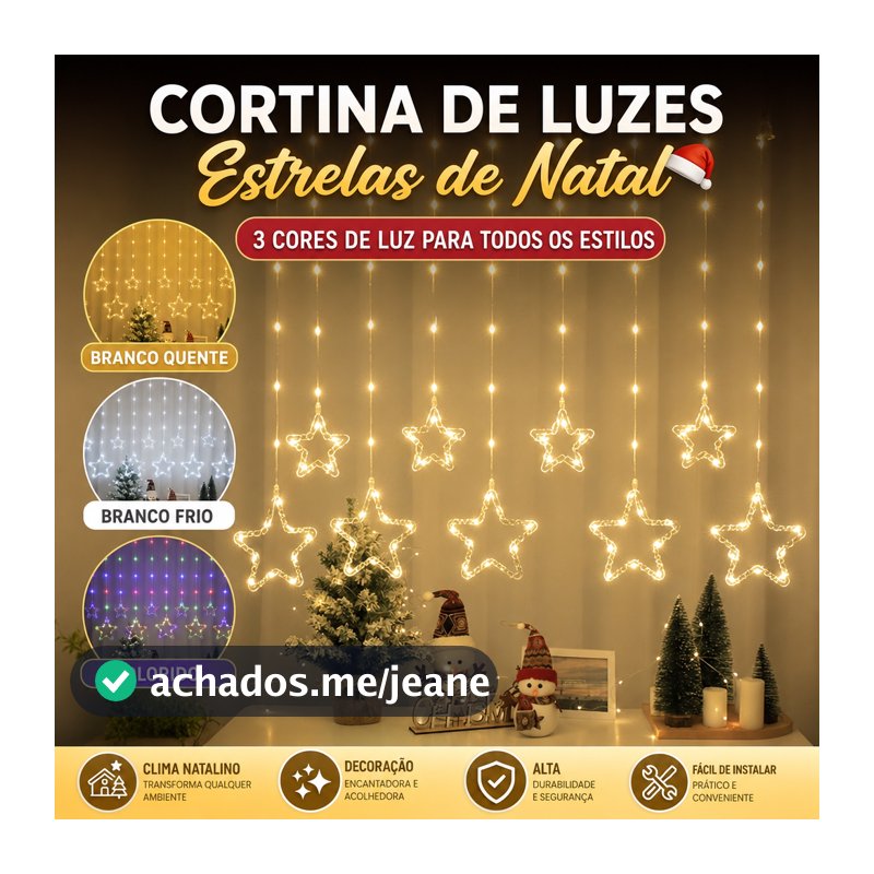 3M Bivolt 110V–220V Pisca-pisca Cortina de Luz Natal Estrela Lua Floco de Neve Árvore Quarto Festa KL-524