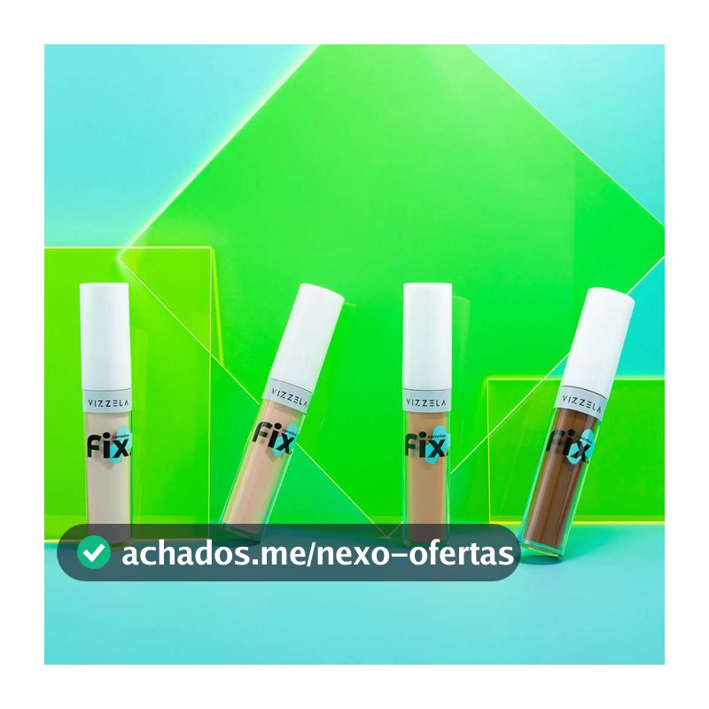 Corretivo Líquido Fix Acabamento Acetinado Alta Cobertura Vegano Original Vizzela