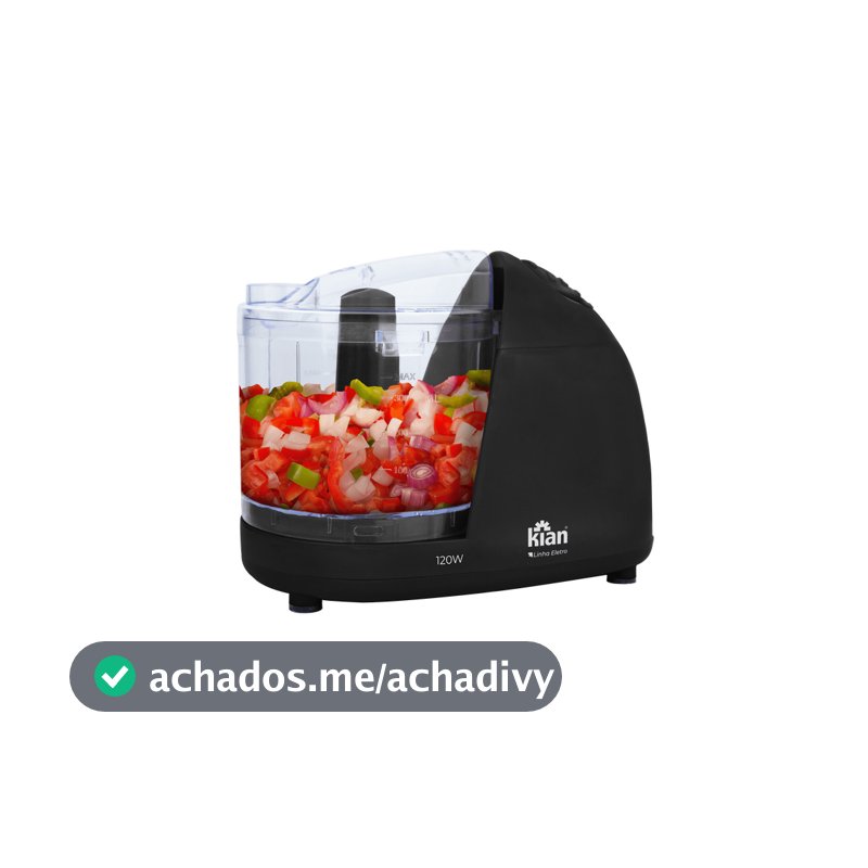 Mini Processador De Alimentos Elétrico Turbo Triturador Alho Cebola Legumes Compacto Prático - Kian