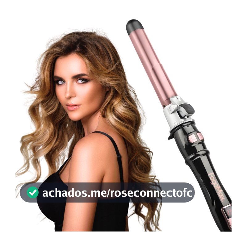 Modelador De Cachos Giro Automático 28mm Profissional Rápido Aquecimento Bivolt Eleve Sua Beleza