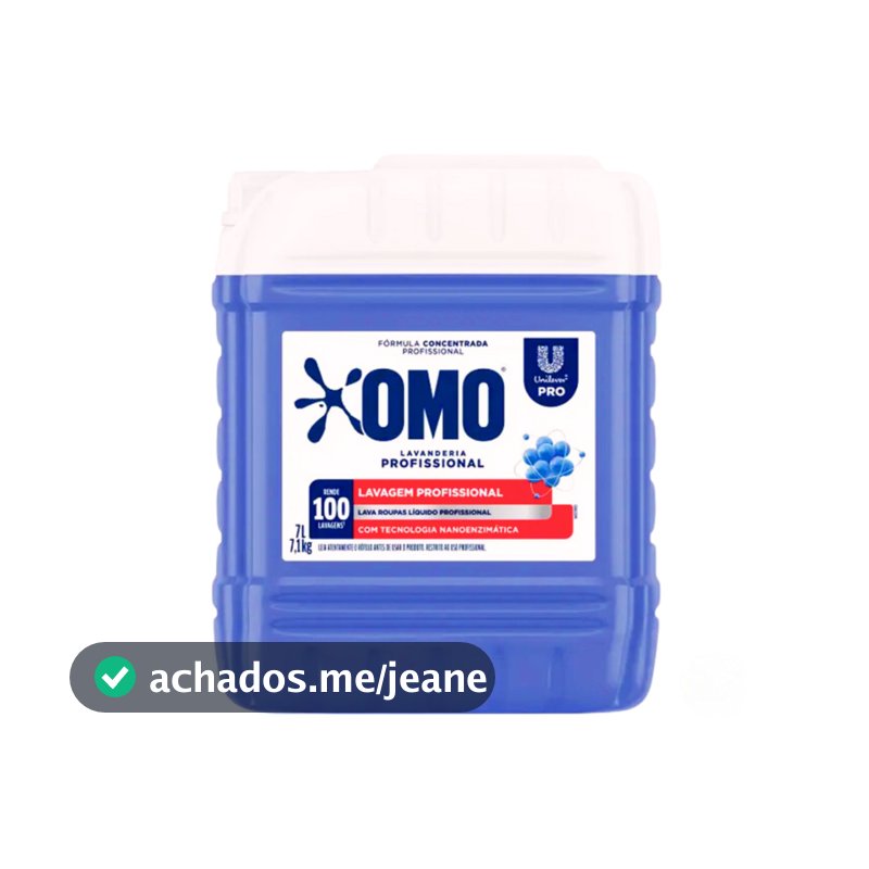 Lava Roupas Lavanderia Pro Líquido 7L Omo