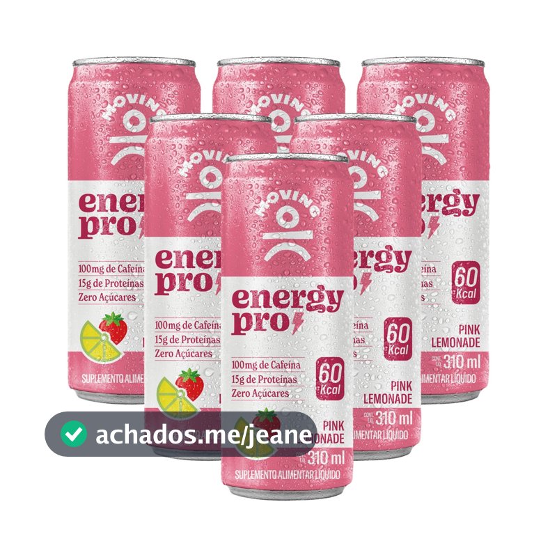 Moving Energy PRO Display 6x310ml Sabor Pink Lemonade