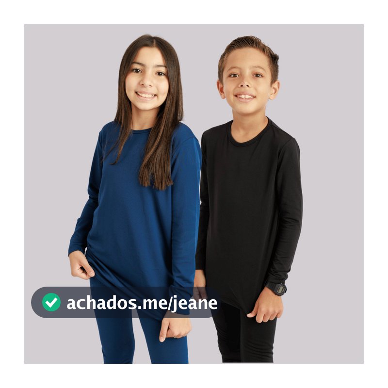 Kit 2 Blusa Térmica Infantil Menino e Menina Unissex Frio Inverno Peluciada Segunda Pele Quentinha