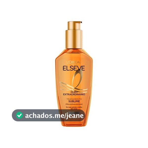 Óleo Finalizador Óleo Extraordinário, Anti Frizz, Protetor Térmico, L'Oréal Paris Elseve 100ml