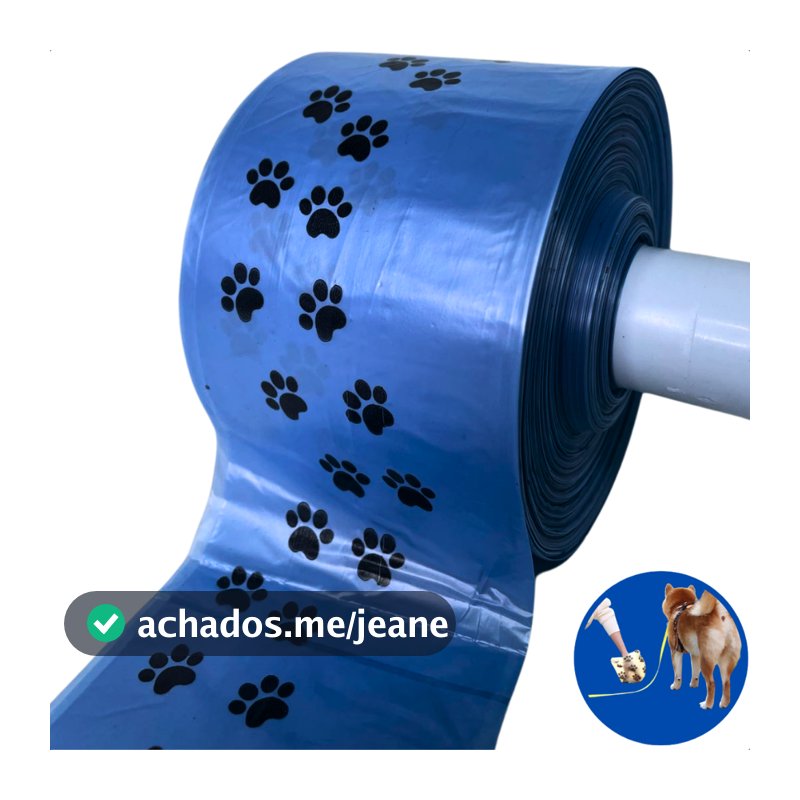 Bobina c/ 400 Saquinhos de Lixo Coco Pet Biodegradavel 28x30 Azul