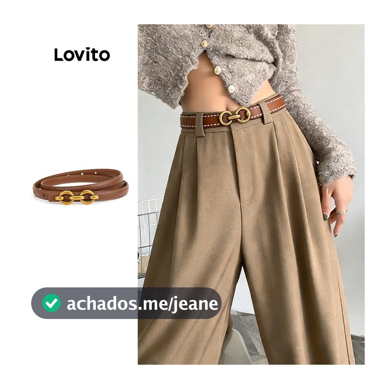 Lovito  Casual Classic e Versátil Cinto LFA111098