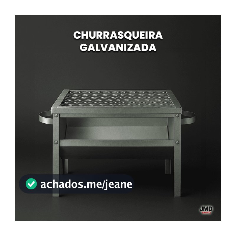 Churrasqueira Galvanizada Com Grelha Mini Portátil Aço Leve Mini Campeira Movel Inox