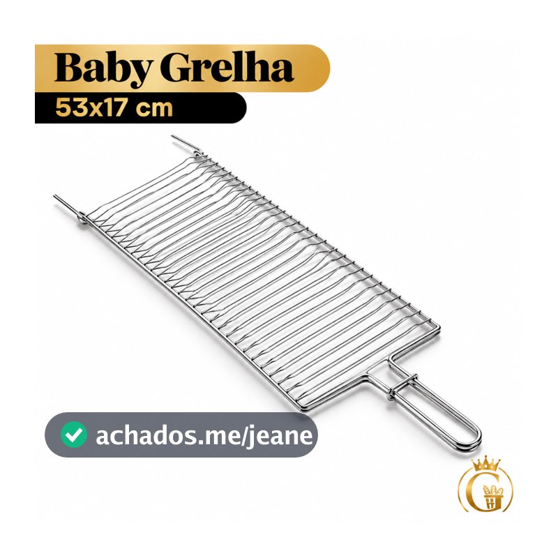 Grelha Baby 53x17cm para Churrasco