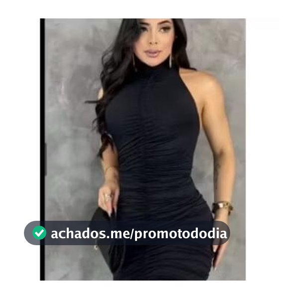 Vestido Curto Elegante com Bojo Frente Única Plissado Coladinho Verão Natal Tendência Verão