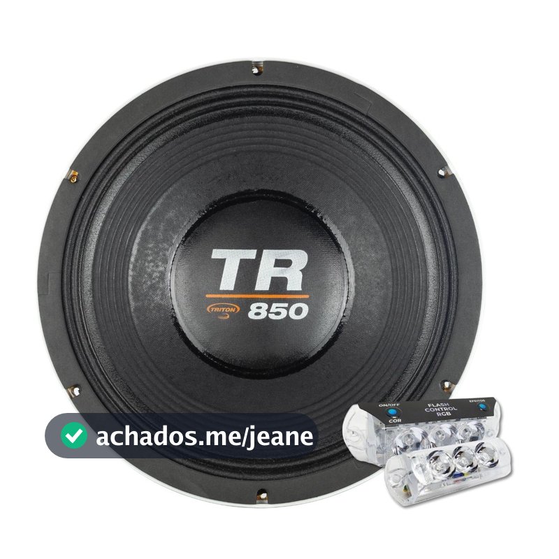 Alto Falantes Grave TR850 4 Ohms 850w Rms + Par Strobo Led RGB Zendel