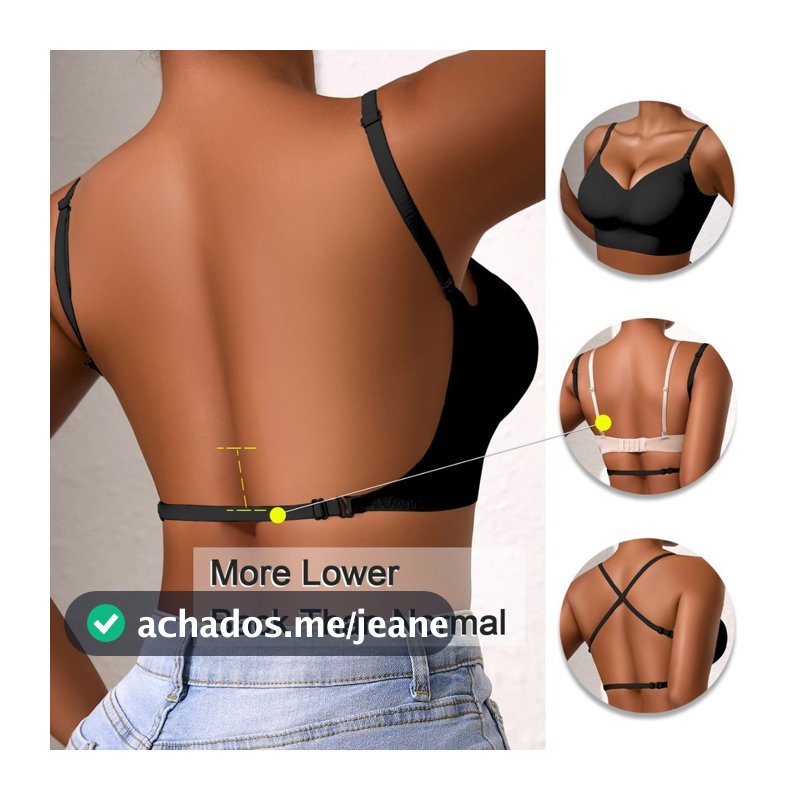 Sutiã Feminino Sem Costura Costas Para Fio De Peito Pequeno Macio Com Almofada