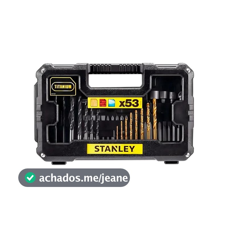 Jogo Para Furar e Parafusar Stanley com 53 Peças STA7223-XJ