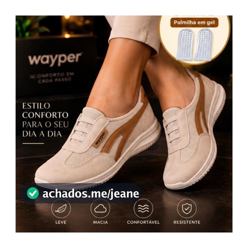 Tênis Sapatilha Casual  Feminina  Esportiva Com Palmilha em Gel Leve Macio Confortável na promoção