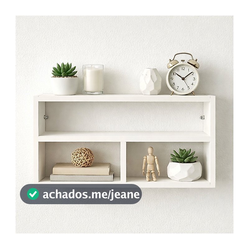 Nicho Decorativo de Parede Preto 50x25x10 cm – Prateleira Moderna para Sala, Quarto, Cozinha e Banheiro