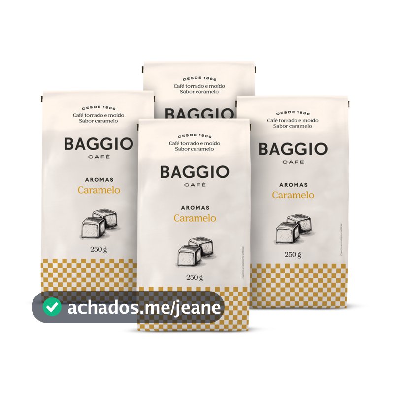 Baggio Café Aromas Kit Caramelo Torrado e Moído 1kg (4x250g)