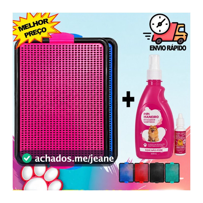 Tapete Higiênico Lavável Grande Sanitário Xixi Sim Não Gato Cães Banheiro de Cachorro