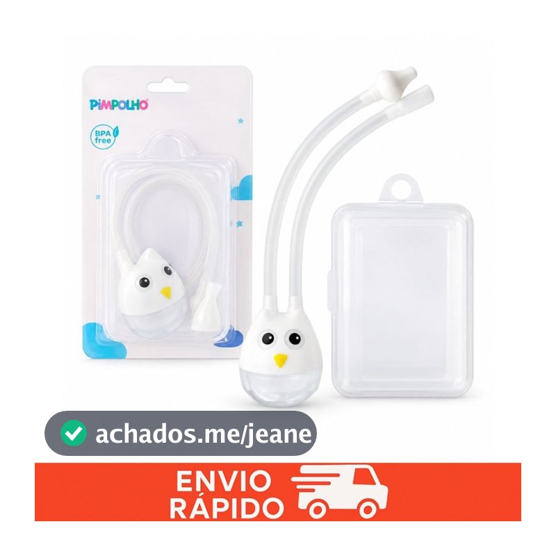 Aspirador Nasal Com Estojo Coruja Pimpolho Lavagem Nasal Infantil Bebê Crianças Corujinha