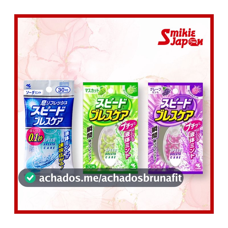 Kobayashi Speed Breath Care Instant Breath Refresh Soda Mint / Grape Mint / Muscat 30 Capsules