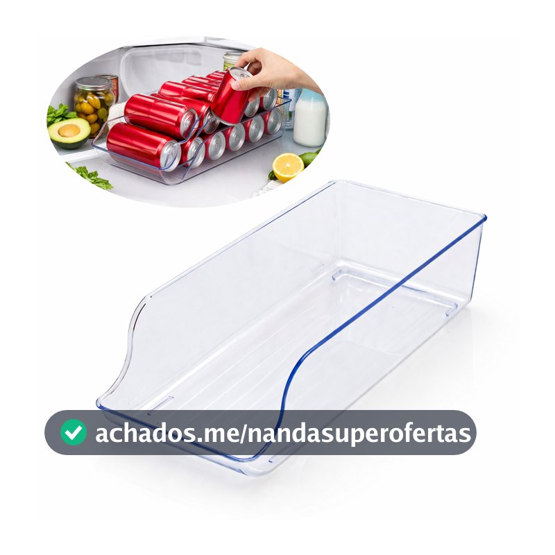 Escolha 1 ou 2 Organizador de Latas Suporte de Geladeira para Bebidas em Acrílico Transparente