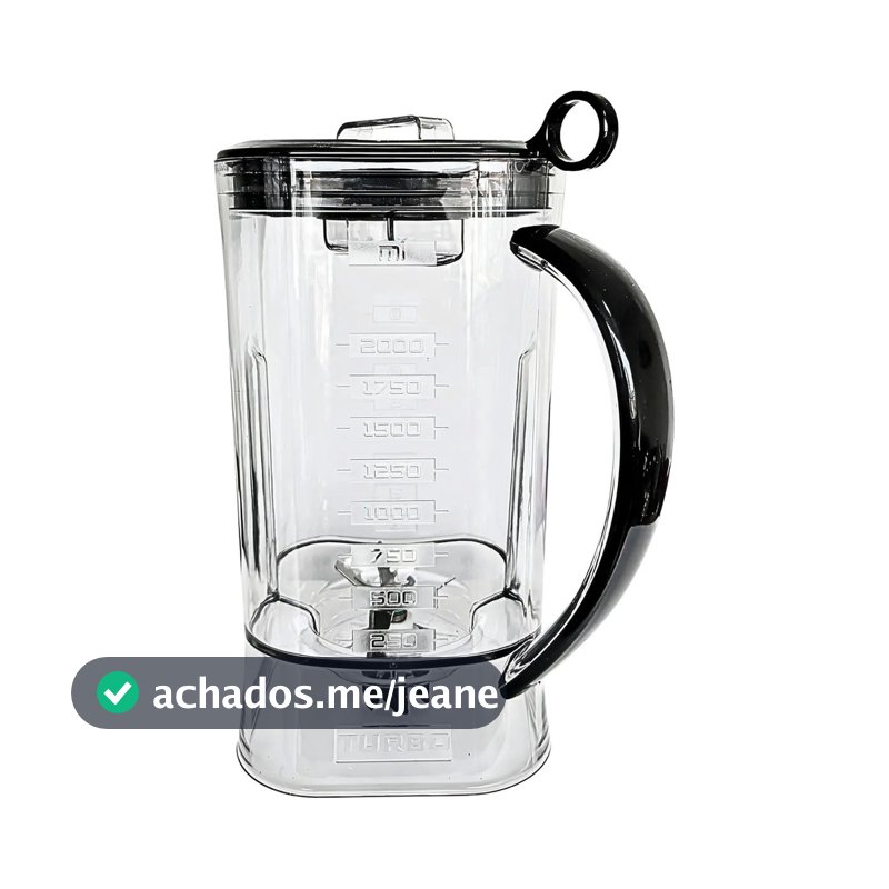 Copo Original Britânia Blq1300 Liquidificador Com Tampa Preto Vermelho