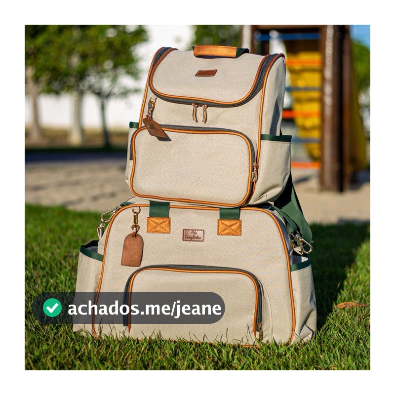 CONJUNTO BOLSA G E MOCHILA - COLEÇÃO ELLEN TRÊS CORES - ARTE E COMPANHIA