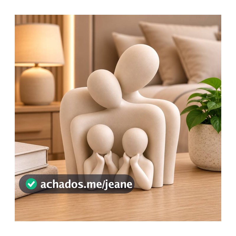 Escultura de Família Moderna Sofisticado Decorativa Presente Perfeito com Design Elegante Casa Sala