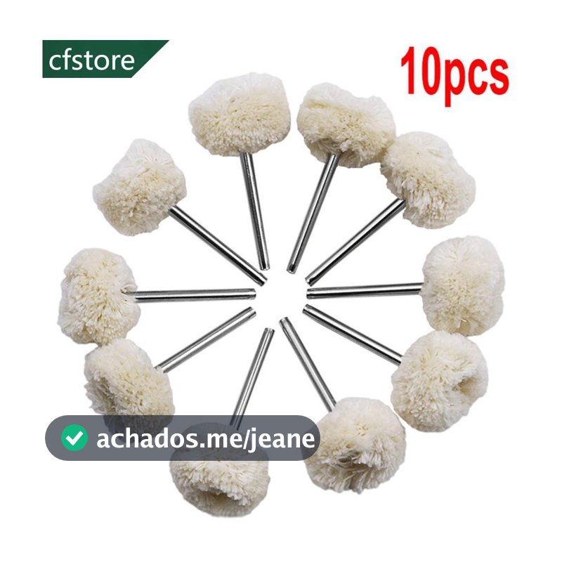 CFSTORE 10 Peças Rodas De Polimento De Fio De Algodão De Lã Escova Almofada Dremel Ferramentas Rotativas A6D4