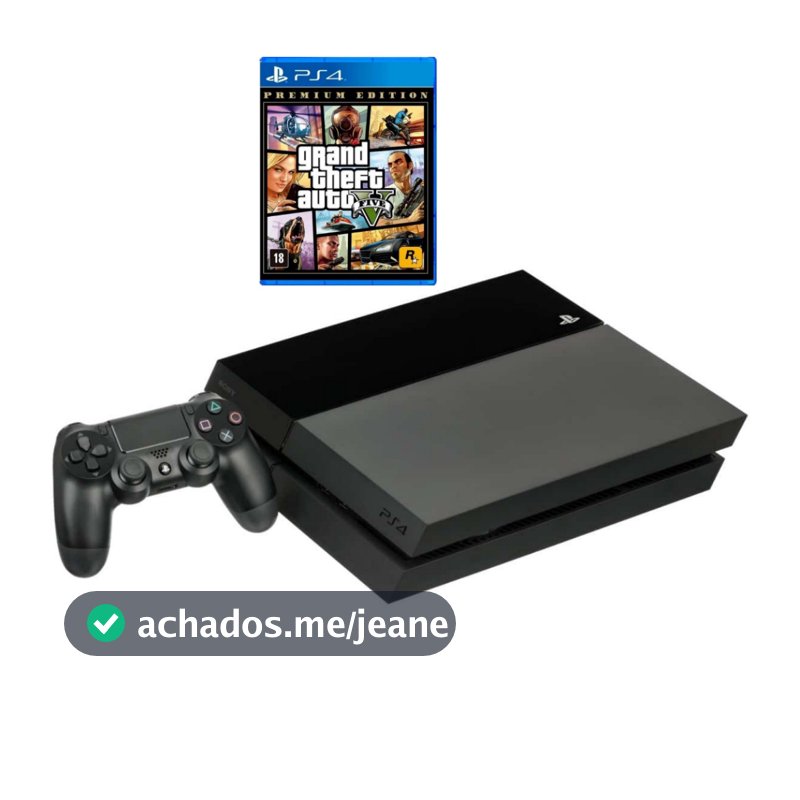 Video Game PS4 FAT + 1 ou 2 Controles + 1 Jogo - Seminovo - 500GB