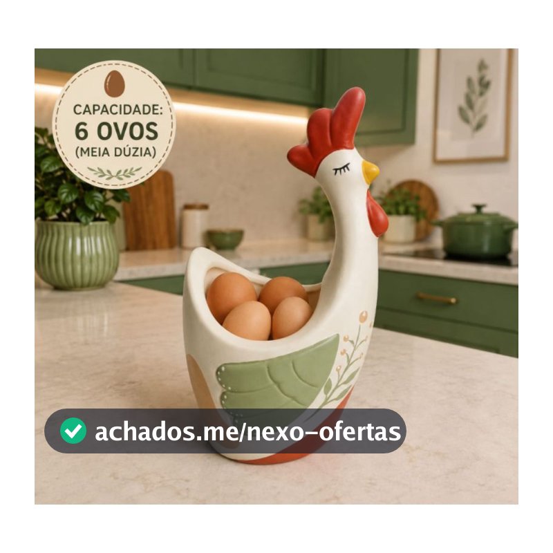 Galinha de Cerâmica Porta Ovos Porta Talheres Porta Utensilios Organizador de Cozinha Decorativo