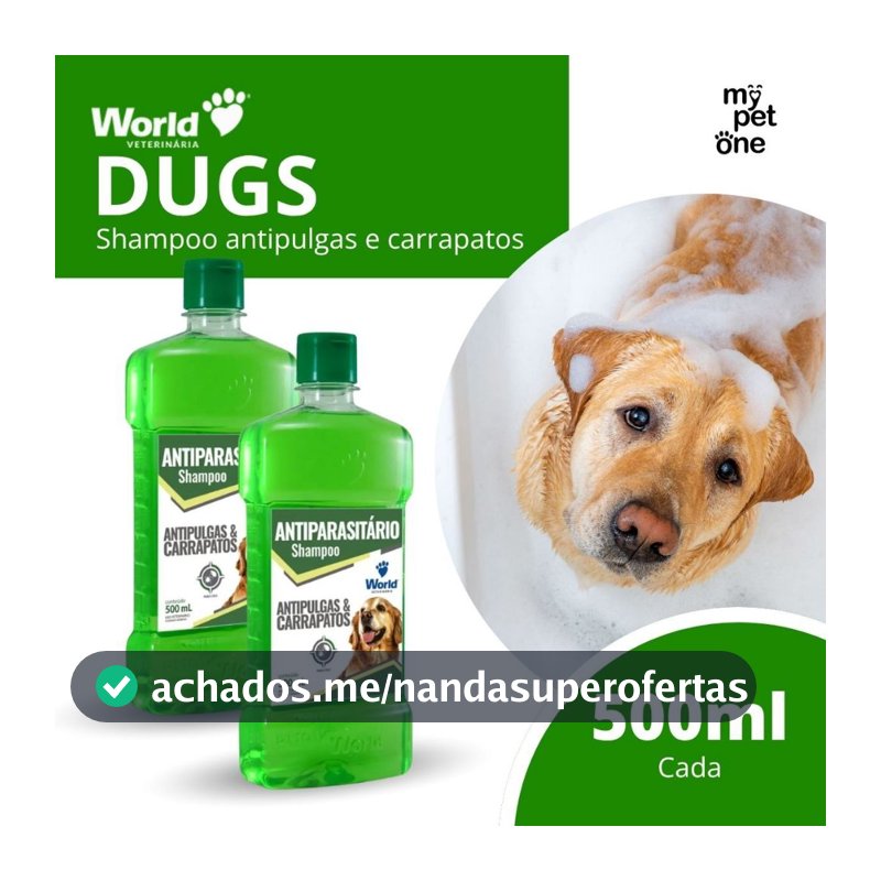 Kit 2 Shampoo Antiparasitário World - 500ml