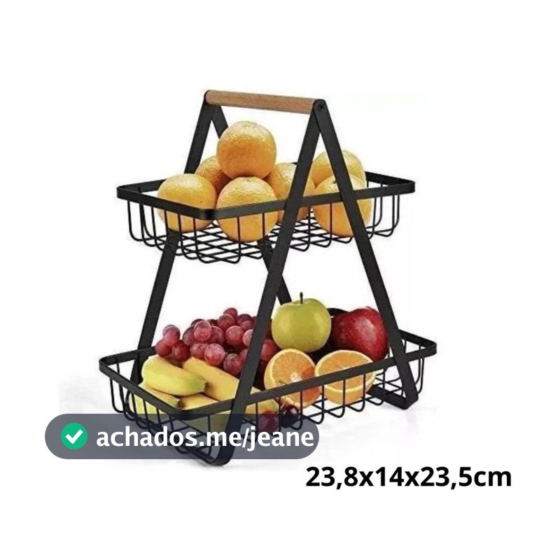 Fruteira Aramada 23,8cm De Mesa Resistente