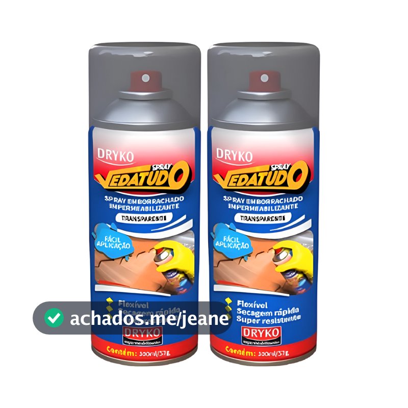 Kit 2 Borracha Líquida Vedatudo Impermeabilizante Spray Calhas Concreto PVC Telhas de fibrocimento reparo tubulação