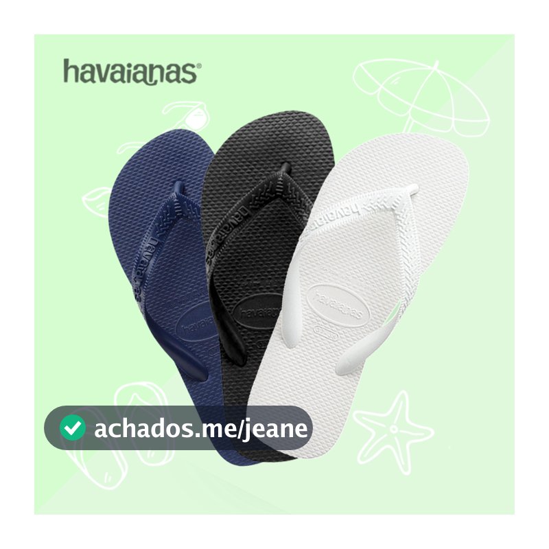 Havaianas Chinelo Top Branco Original Masculino Feminino Sandália Unissex