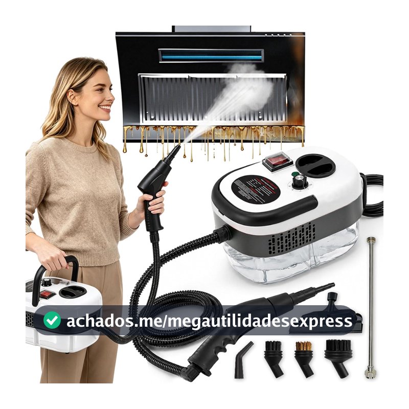 （110V）Limpador a vapor portátil de 2500 W, máquina de limpeza de alta temperatura e alta pressão de 110V -D14