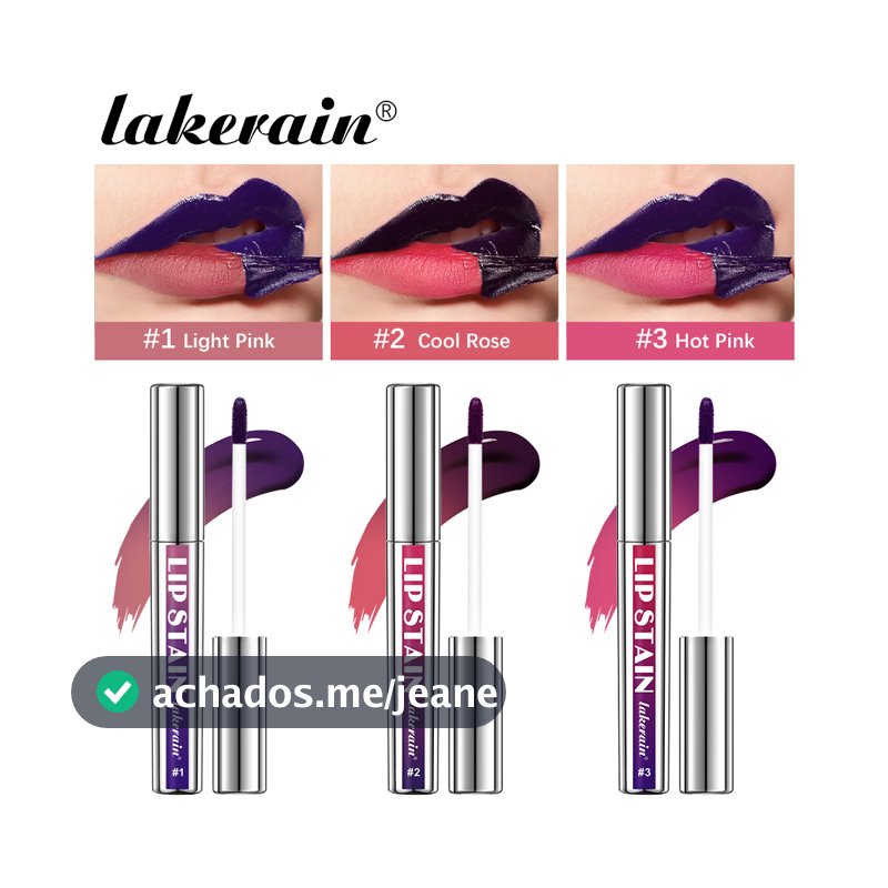 Lakerain 3 Cores Peel-Off Maquiagem Barata Mancha Labial : Metálico Fosco , À Prova D'água , Sem Desbotamento