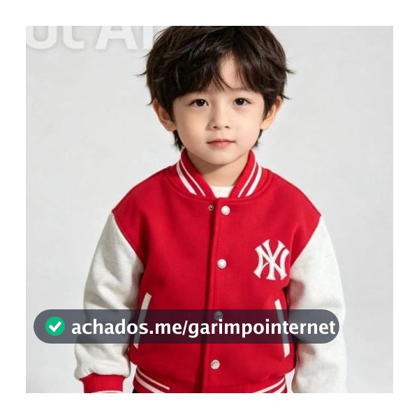 Jaqueta Infantil NY Quentinha Varsity College Casaco Infantil Inverno Masculino Feminino Roupa Infantil Estilosa