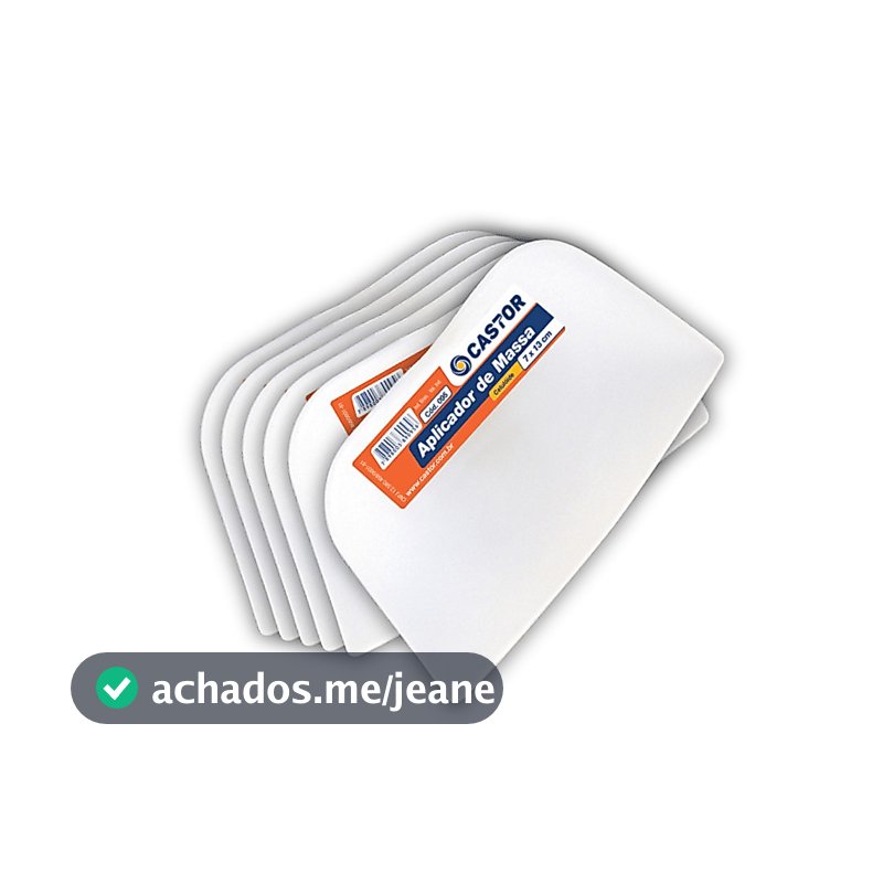 Kit 6 Aplicadores Plásticos de Massa 07x13cm - Castor