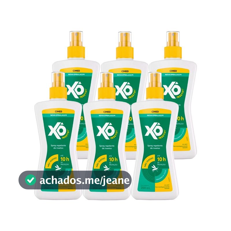 Kit 6 Unidades Repelente Xô Inseto 200ml
