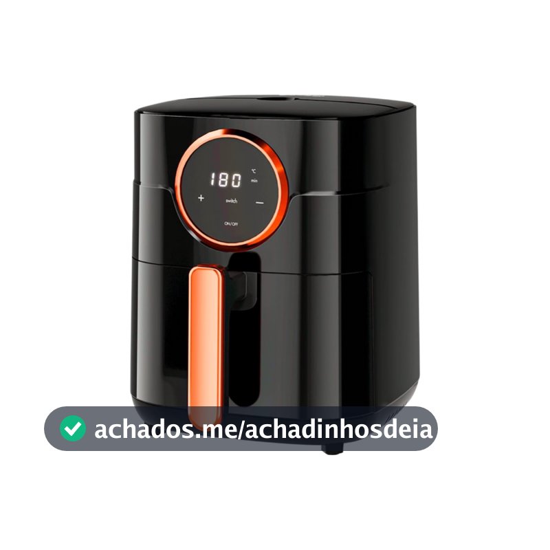 Gaabor Air Fryer Fritadeira Elétrica sem Óleo 4L Touch Preta Tecnologia Cyclone Air