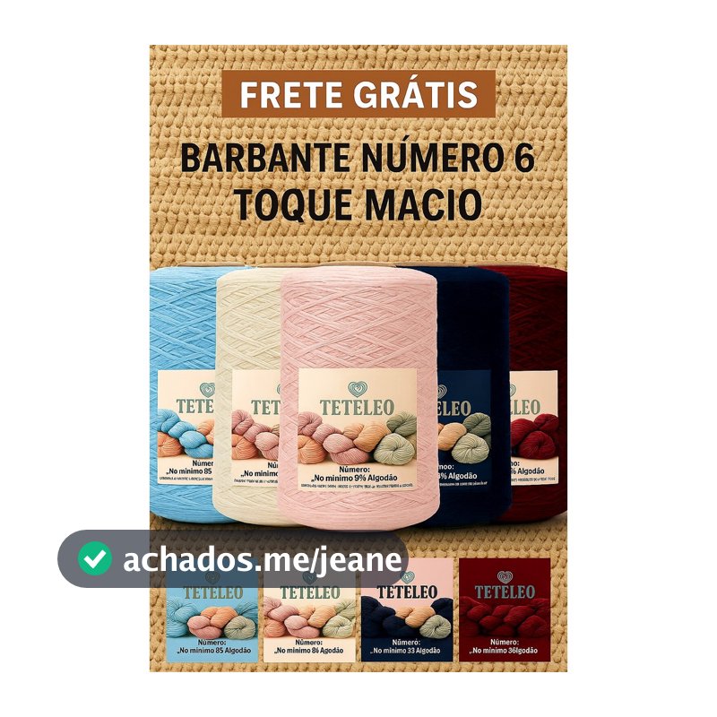 Barbante Para Crochê Teteleo Fio Especial Número 6 Colorido N.º 6