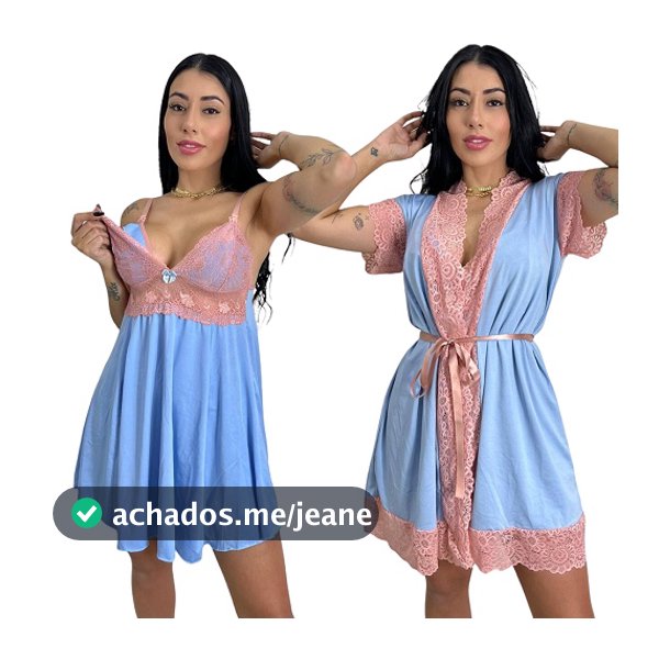 Kit Robe Roupão e Camisola Amamentação Feminina Pós Parto Maternidade Gestante Confortável Estilosa