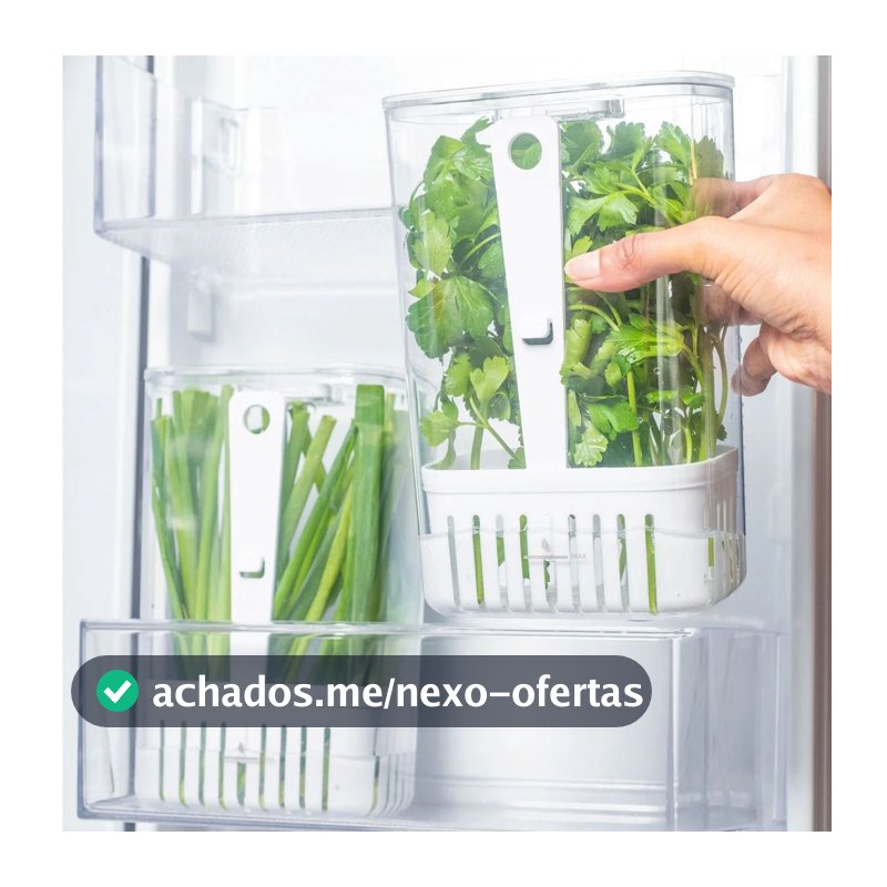 Organizador de Geladeira para Temperos 2,3L Linha Clear Fresh
