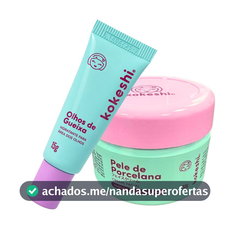 Kit Dupla Renovadores Faciais Kokeshi Pele Porcelana Olhos Gueixa