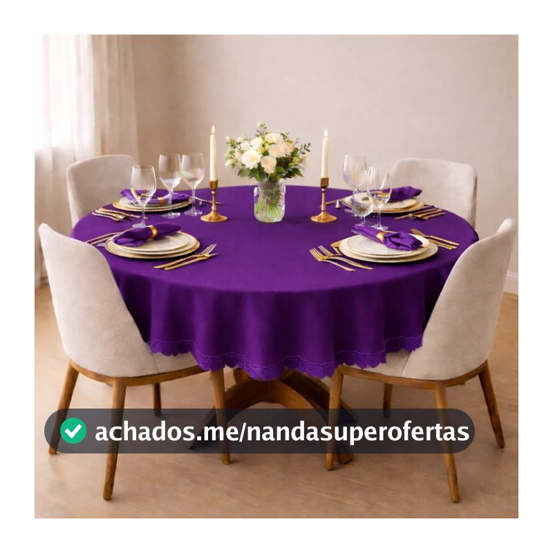 Kit 10 Toalha de Mesa Redonda 1,50m x 1,50m Oxford Ideal para Decoração de Festas e Eventos Excelente Qualidade