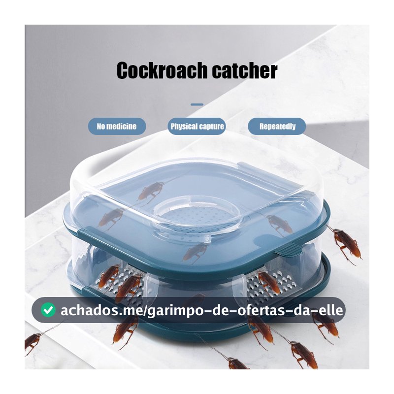 Armadilha Portátil Para Baratas Caixa Assassino De Reutilizável Casa Insecticida De Cozinha Jardim
