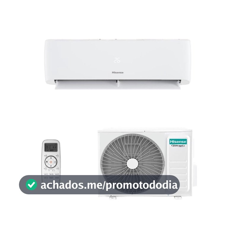 Ar Condicionado Inverter Hisense Hi Wall Eco Plus R-32 sem Wi-fi 12.000 Btus Frio 220v